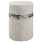 Comanche White Ceramic Garden Stool Uttermost