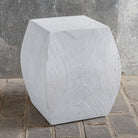 Grove Ivory Wooden Accent Stool by Uttermost