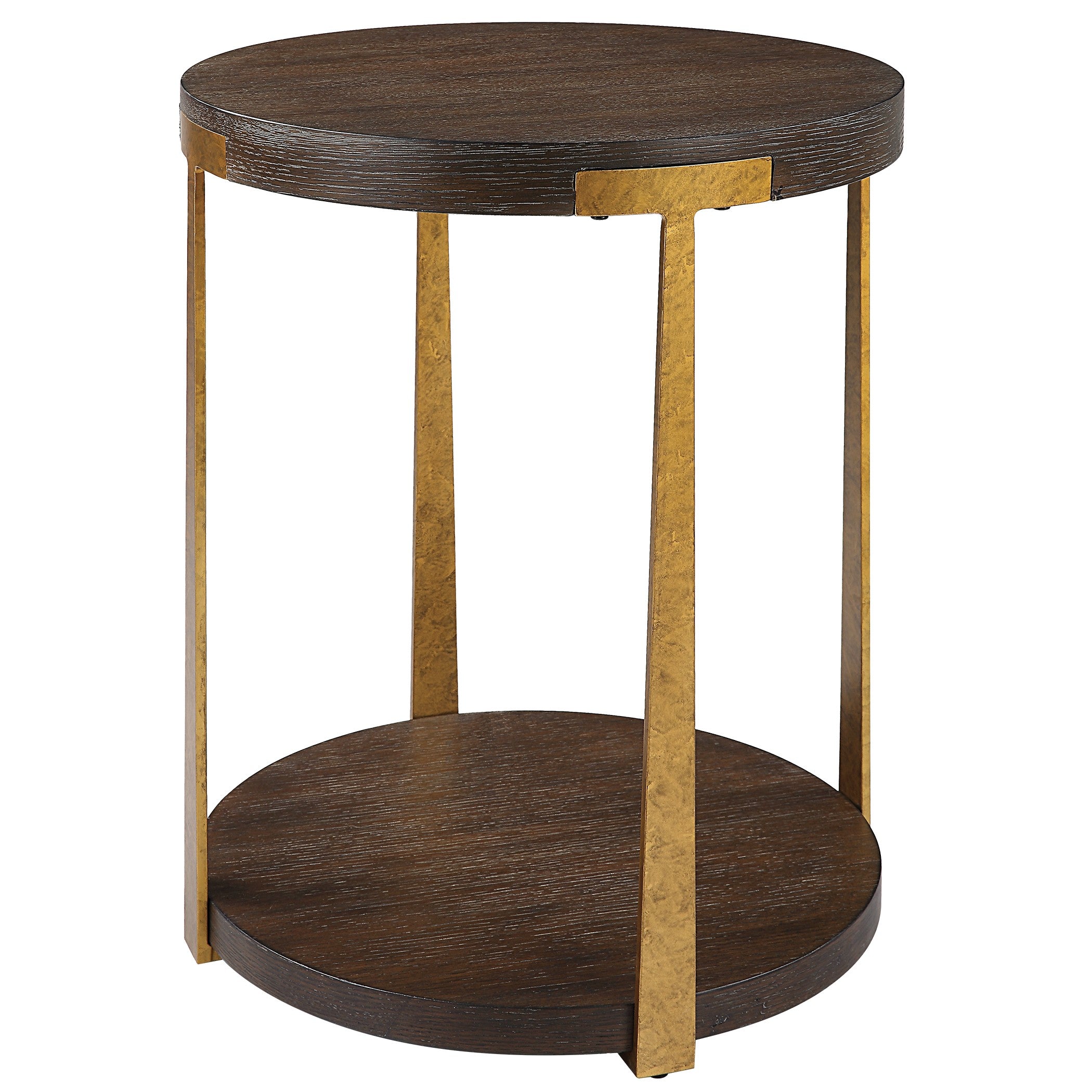 Palisade Round Wood Side Table by Uttermost