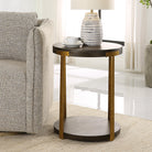 Palisade Round Wood Side Table by Uttermost