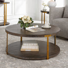 Palisade Round Wood Coffee Table by Uttermost