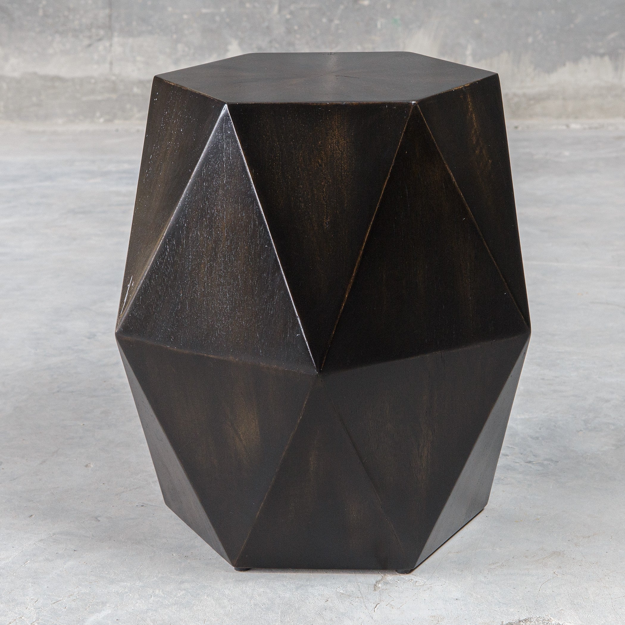 Volker Black Geometric Accent Table by Uttermost