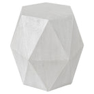 Volker White Geometric Accent Table by Uttermost