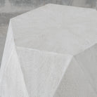 Volker White Geometric Accent Table by Uttermost