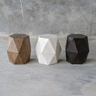Volker White Geometric Accent Table by Uttermost