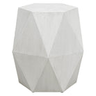 Volker White Geometric Accent Table by Uttermost