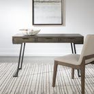 Comrade Mango Wood Desk with Aged Steel Base by Uttermost