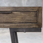 Comrade Mango Wood Desk with Aged Steel Base by Uttermost
