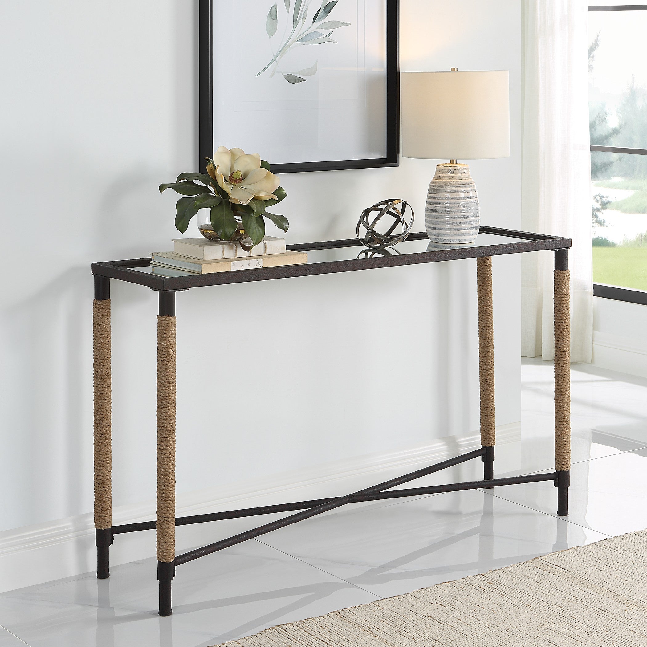 Braddock Coastal Console Table by Uttermost