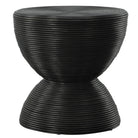 Bongo Black Rattan Side Table by Uttermost