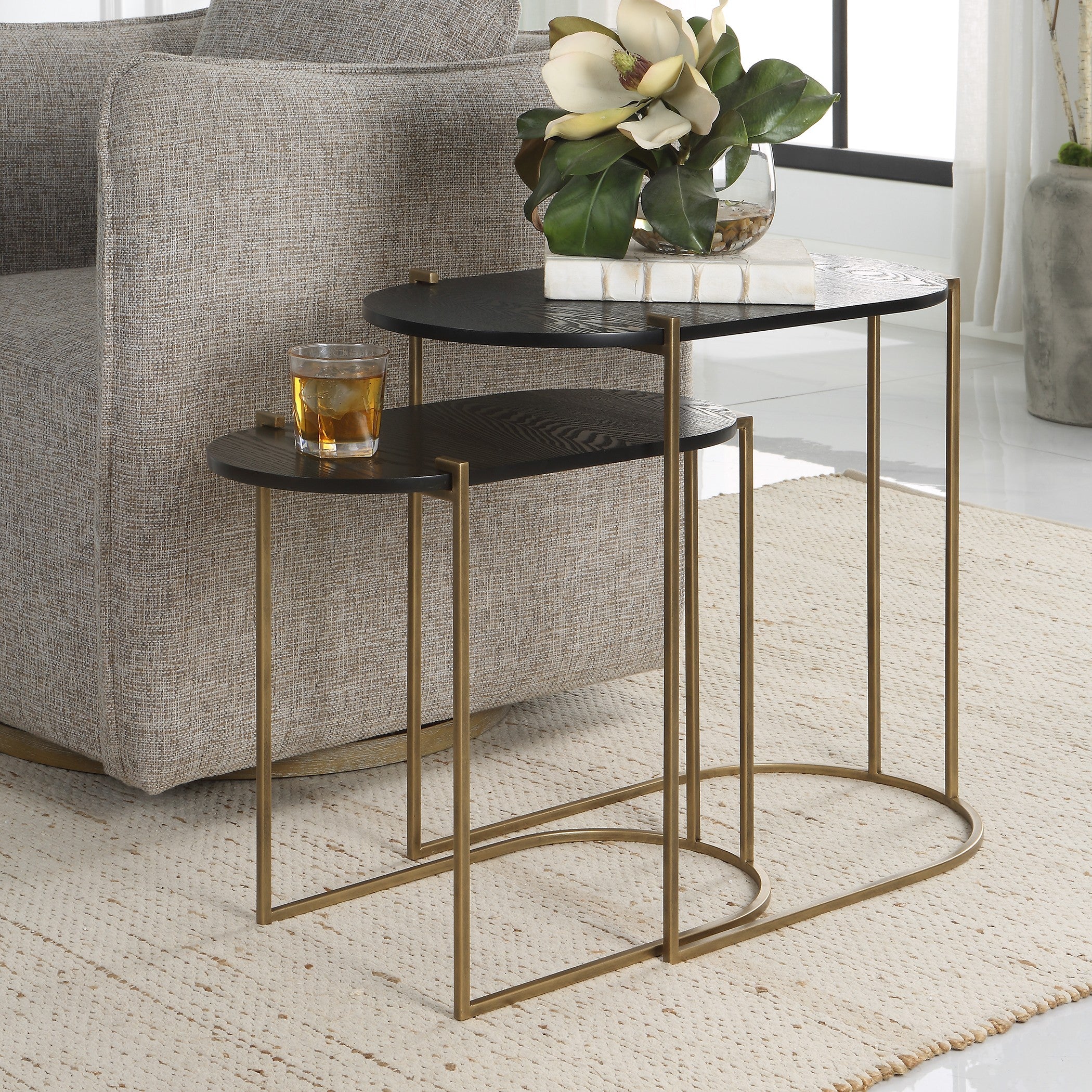 Aztec Wood Nesting Tables - Set of 2 by Uttermost