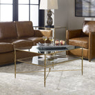 Henzler Mirrored Glass Coffee Table by Uttermost