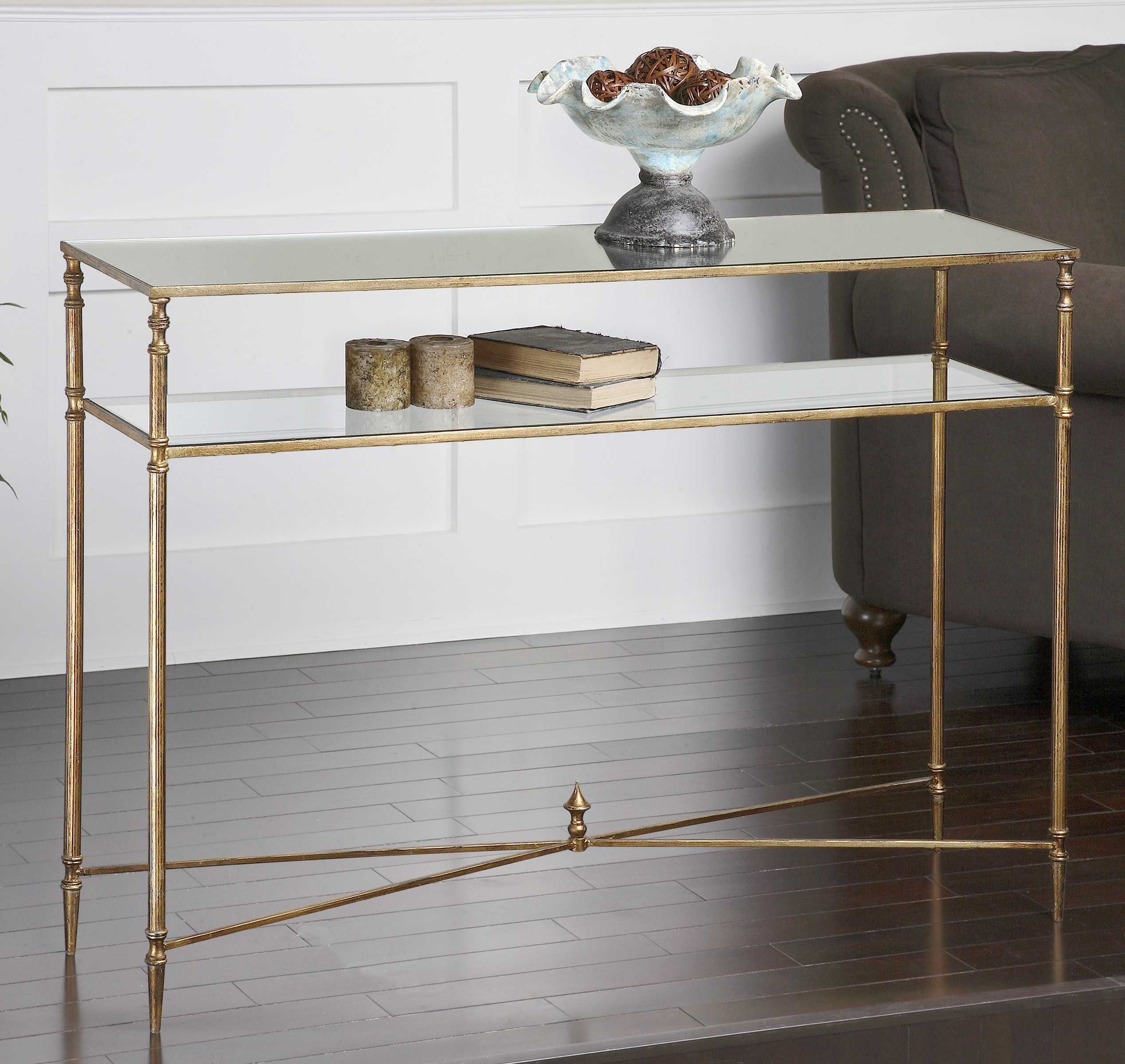 Henzler Mirrored Glass Console Table by Uttermost