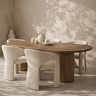 Jaxon White Boucle Dining Chair by Tommy Franks