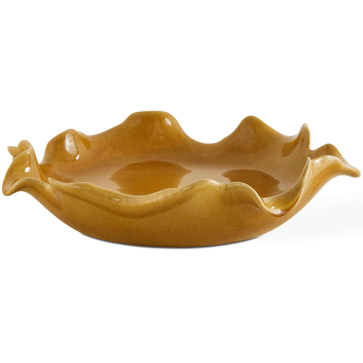 Golden Crest Ruffle Indoor-Outdoor Bowl Uttermost