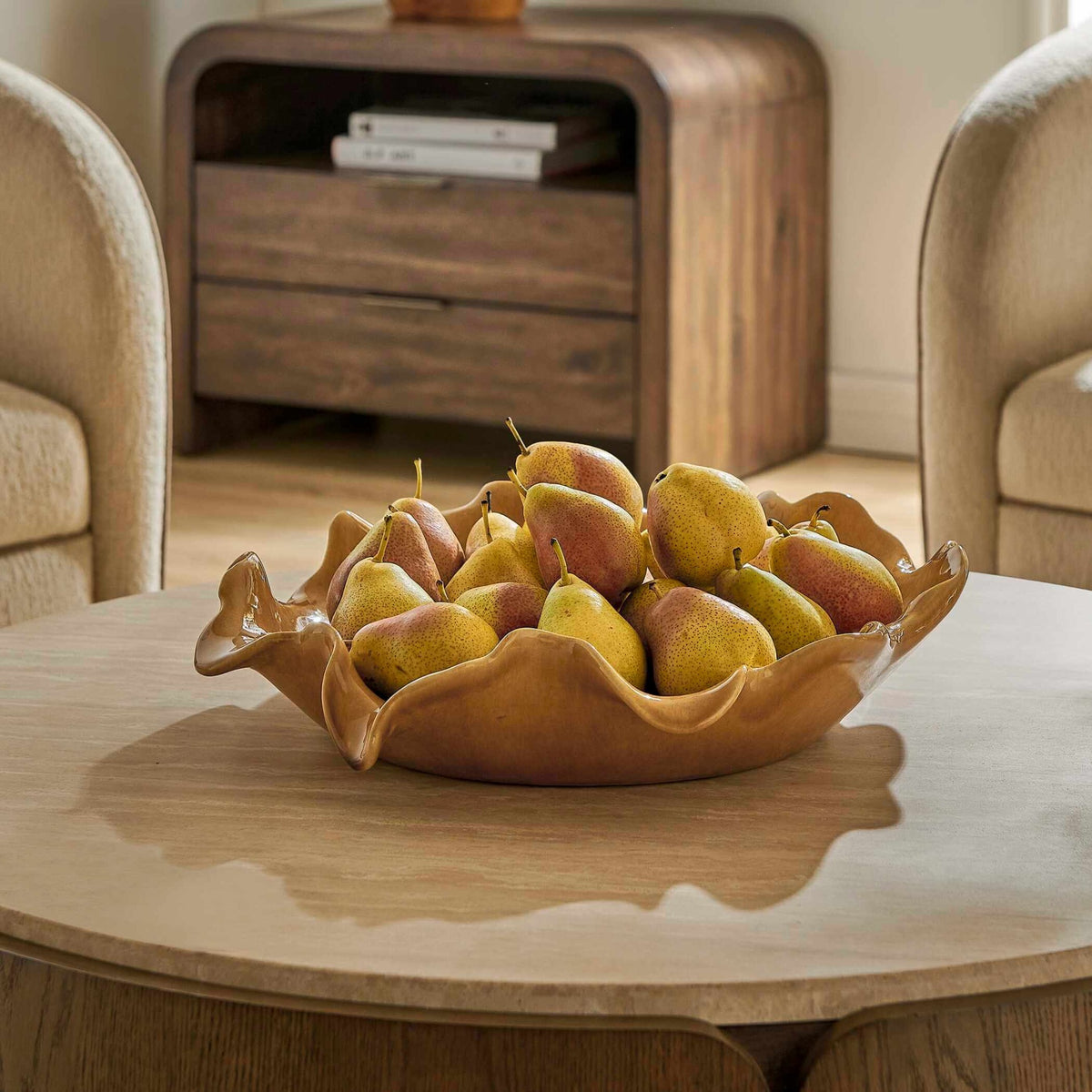 Golden Crest Ruffle Indoor-Outdoor Bowl by Uttermost