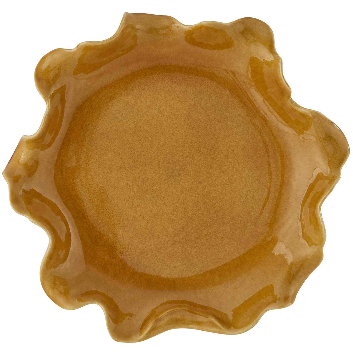 Golden Crest Ruffle Indoor-Outdoor Bowl Uttermost