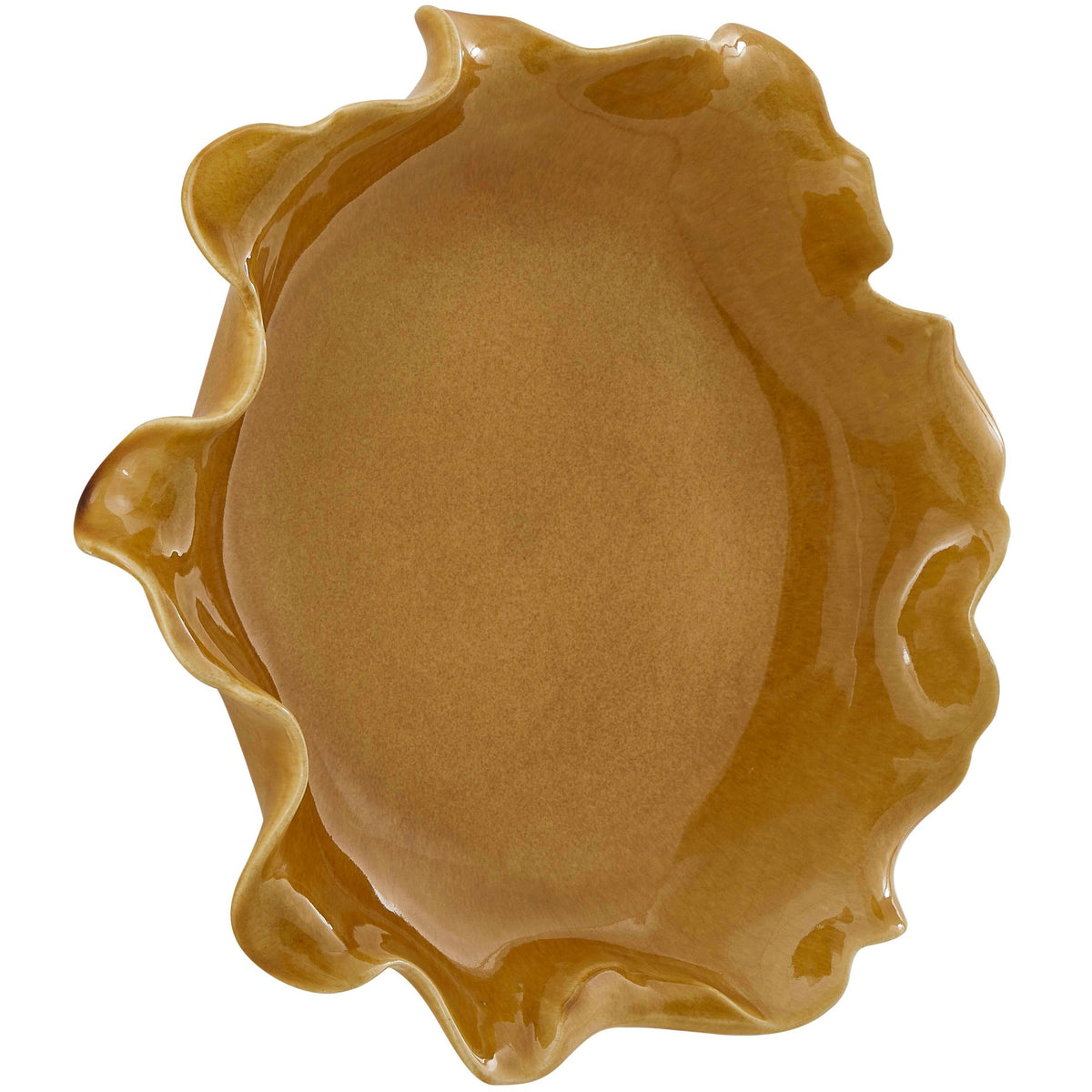 Golden Crest Ruffle Indoor-Outdoor Bowl Uttermost
