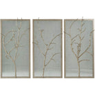 Hawthorn Branches Rectangular Mirror in Silver - Set of 3 by Theodore Alexander
