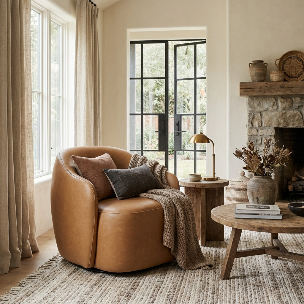 Hazleton Swivel Accent Chair by Keiichi
