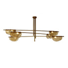 River Brushed Antique Brass Pendant Light with Amber Glass by Heathfield & Co