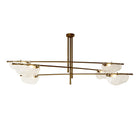 River Brushed Antique Brass Pendant Light with Amber Glass by Heathfield & Co