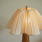 Sylva Table Lamp in Antique Brass & Ceramic with White Cotton Light Shade by Heathfield & Co