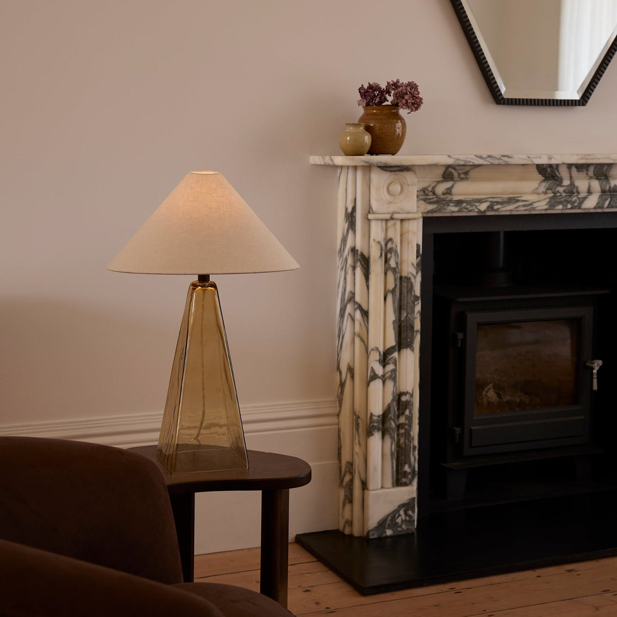 Wren Amber Table Lamp by Heathfield & Co