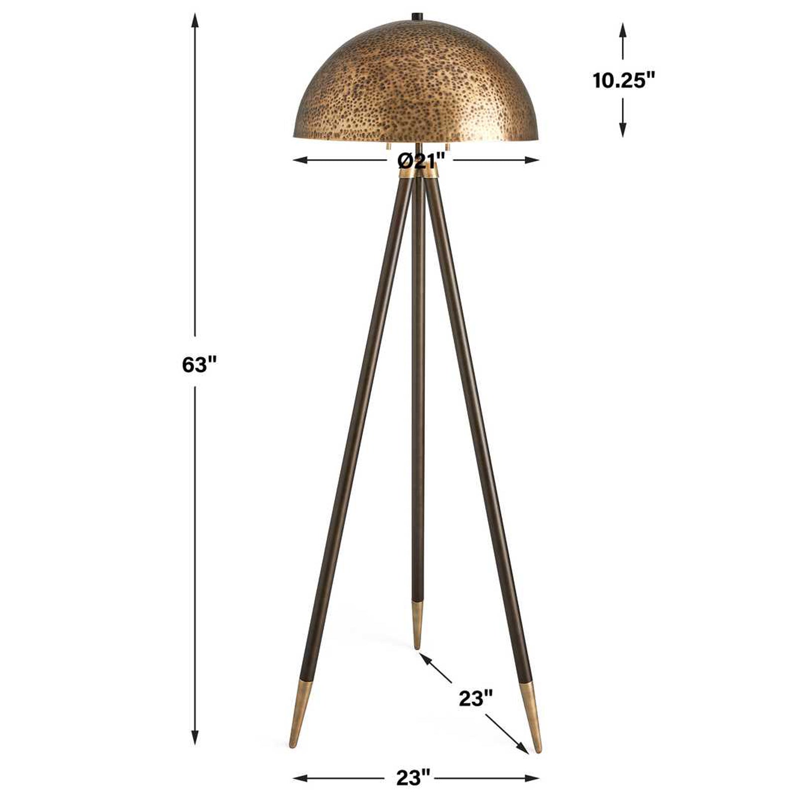 Hemi Floor Lamp by Uttermost