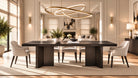 Sorrento Brown Oak Wood Dining Table Berkeley Designs