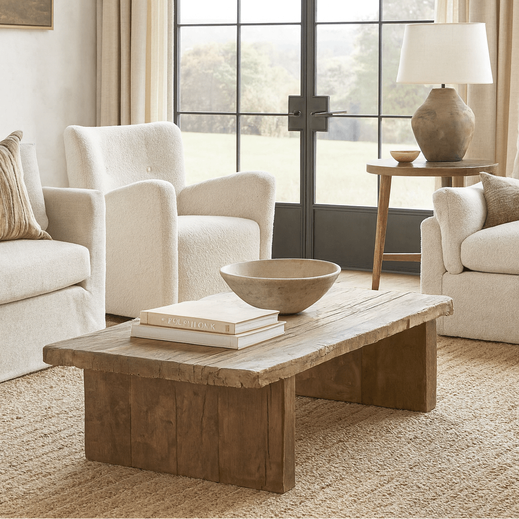 Hidcote Accent Chair in Faux Wool by Keiichi