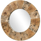 Hiram Round Wood Mirror Uttermost