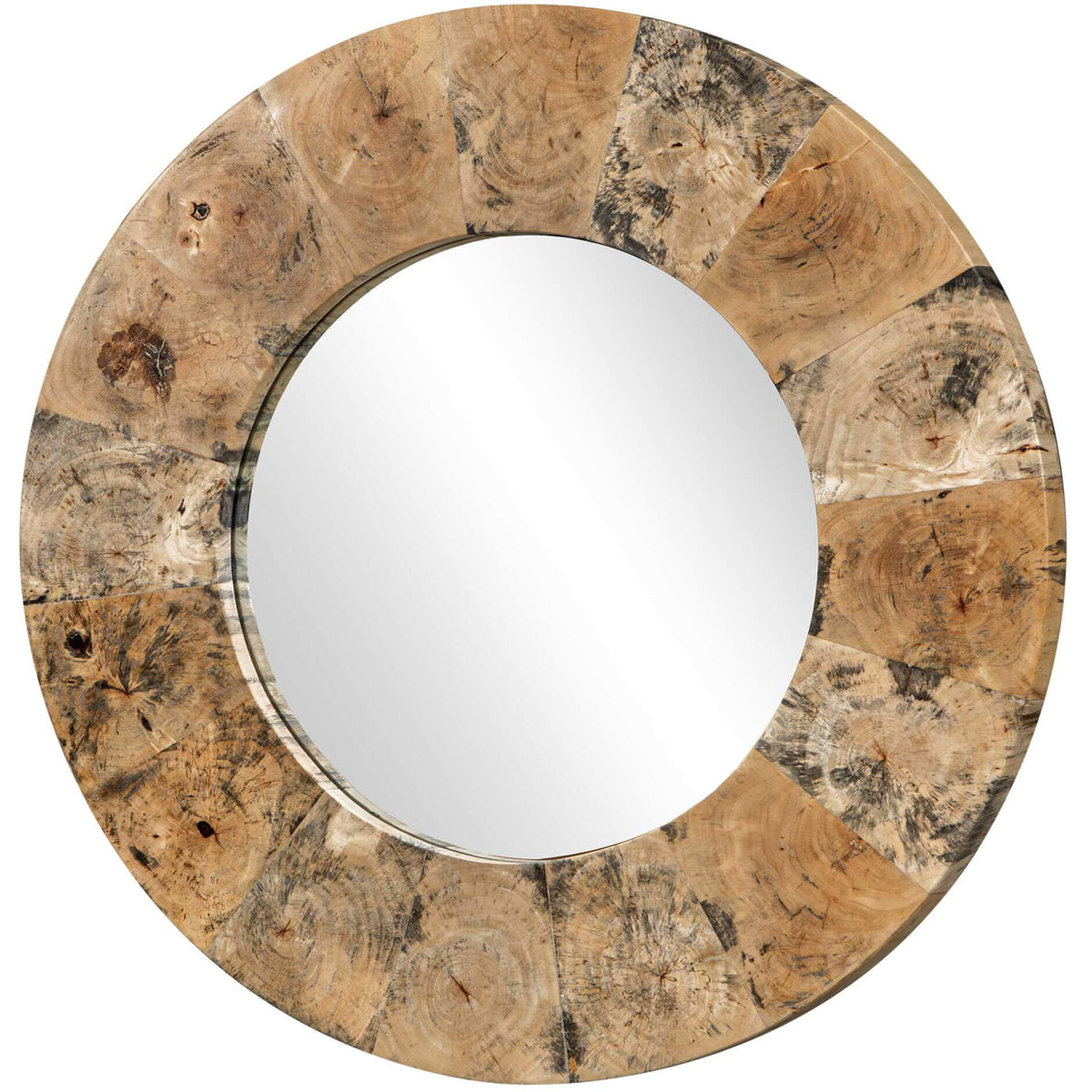 Hiram Round Wood Mirror Uttermost