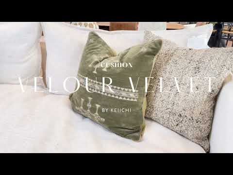 Velour Velvet Cushion by Keiichi