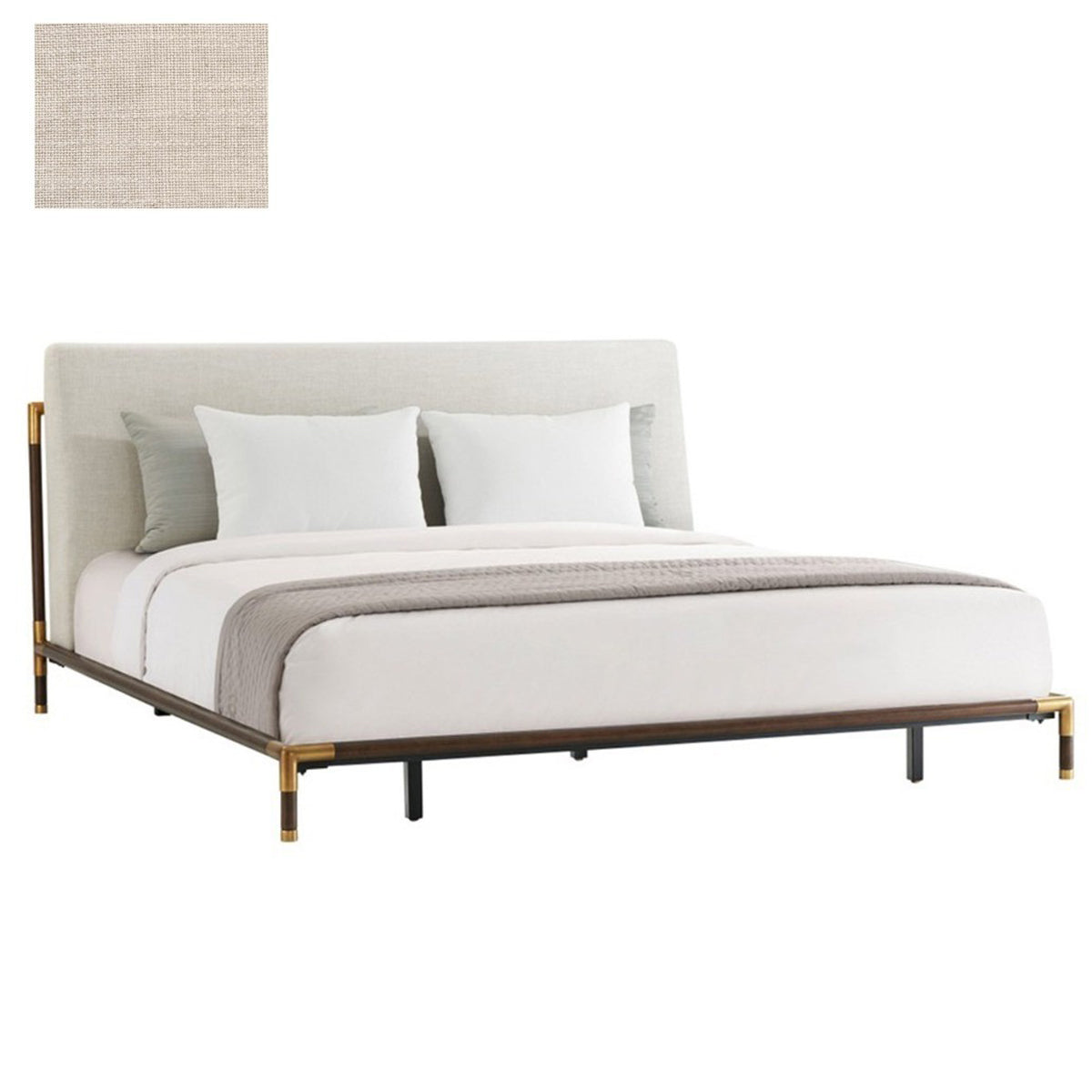 Kesden Super King Bed with Upholstered Headboard by Theodore Alexander