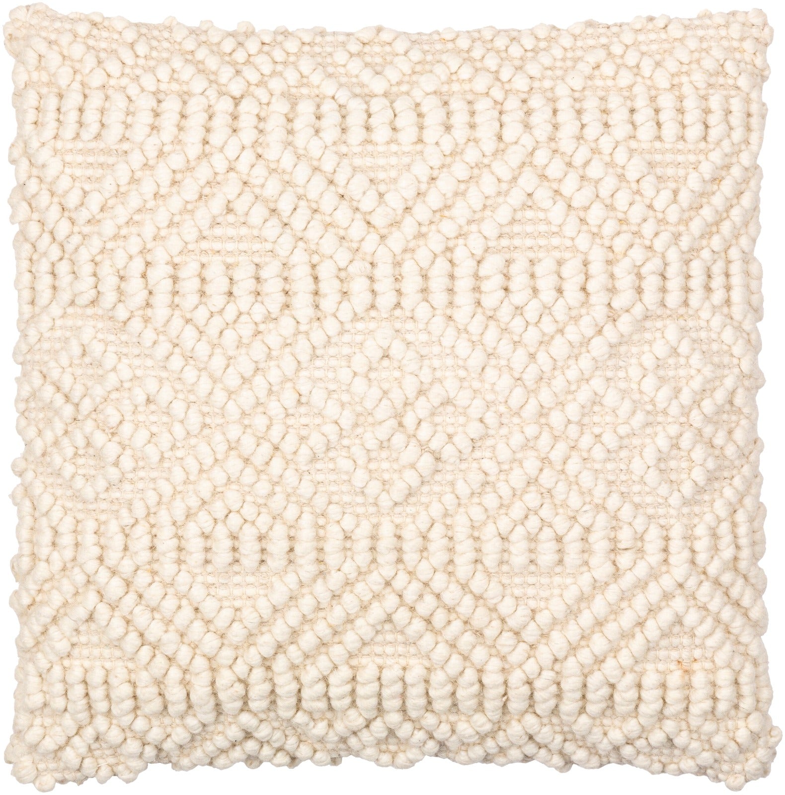 Hygge Hand Woven Cushion in Cream by Keiichi