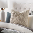 Hygge Hand Woven Cushion in Cream by Keiichi