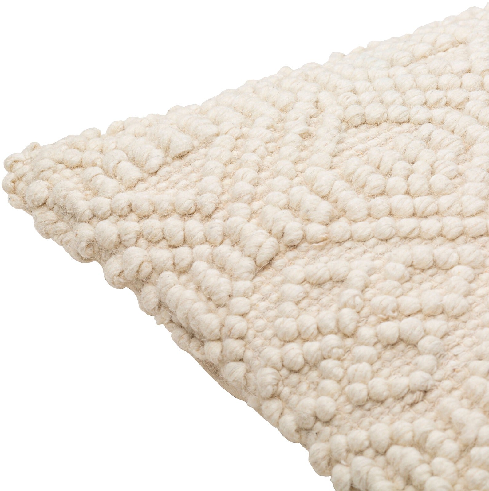 Hygge Hand Woven Cushion in Cream by Keiichi