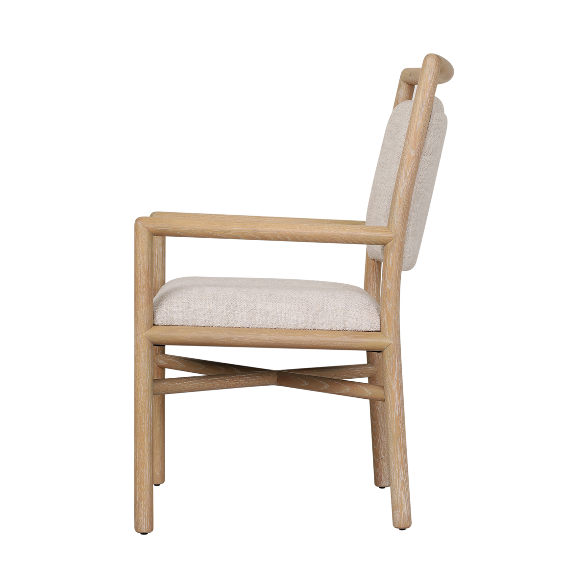 Montauk Upholstered Dining Armchair in Light by Theodore Alexander