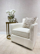 Paxford Swivel Chair in Off-White by Keiichi