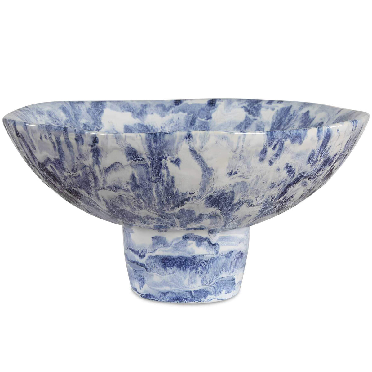 Indigo Marble Pedestal Bowl Uttermost