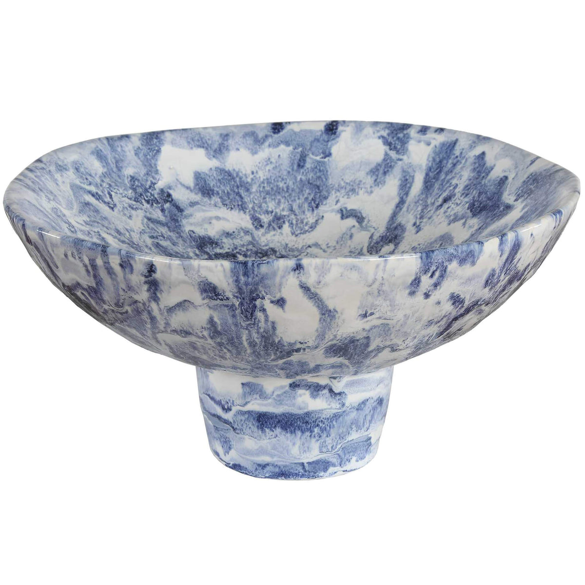 Indigo Marble Pedestal Bowl Uttermost