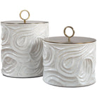 Ivory Tide Canisters, Set of 2 Uttermost