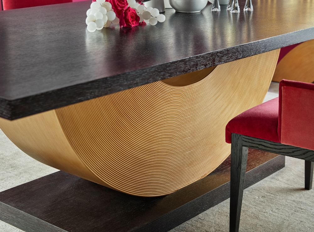 Reed Rectangular Dining Table by Theodore Alexander