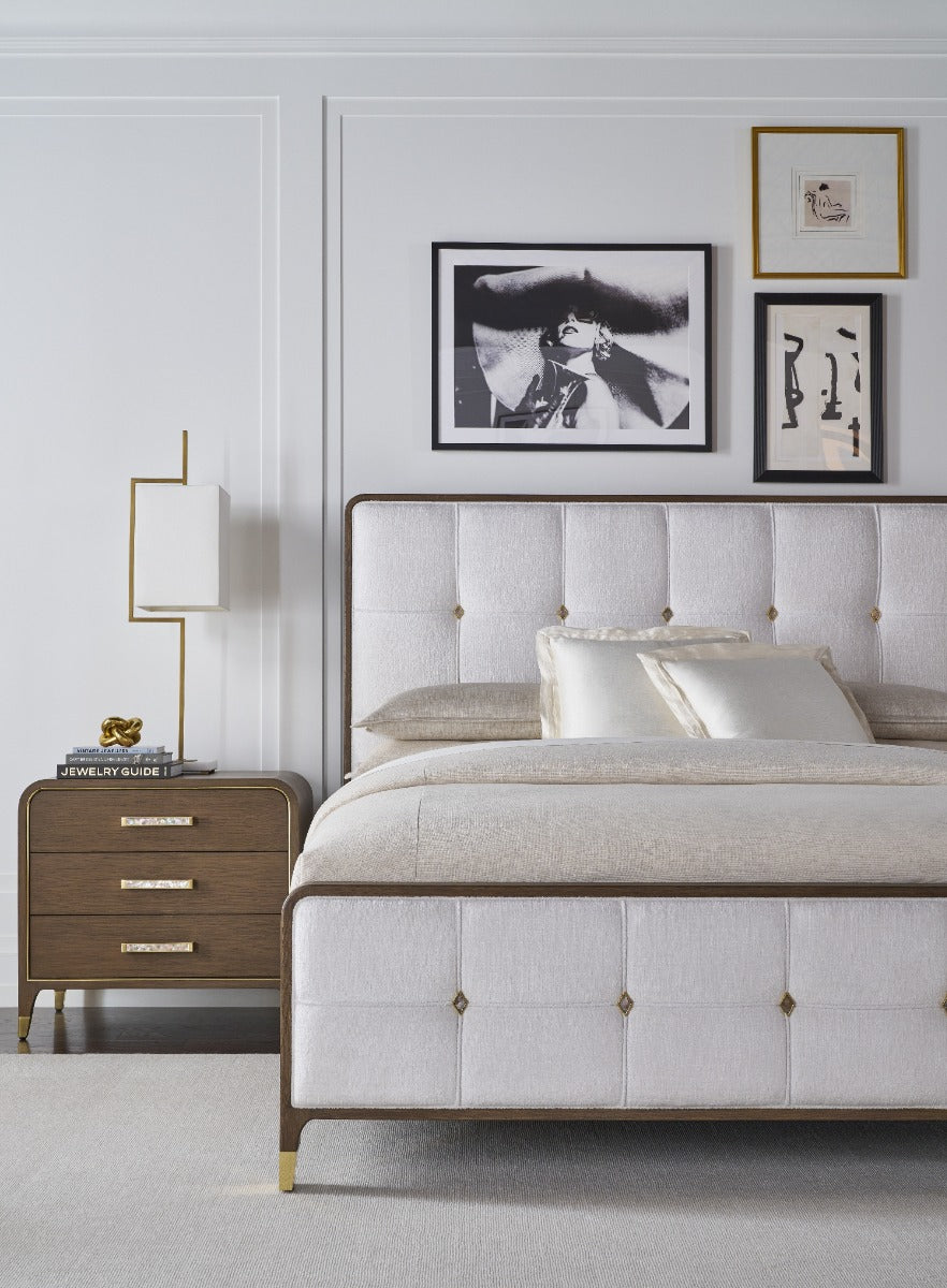 Judith Leiber 3-Drawer Bedside Table Dark by Theodore Alexander