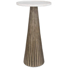 Juniper Fluted Marble Top Side Table Keiichi