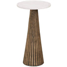 Juniper Fluted Marble Top Side Table Keiichi