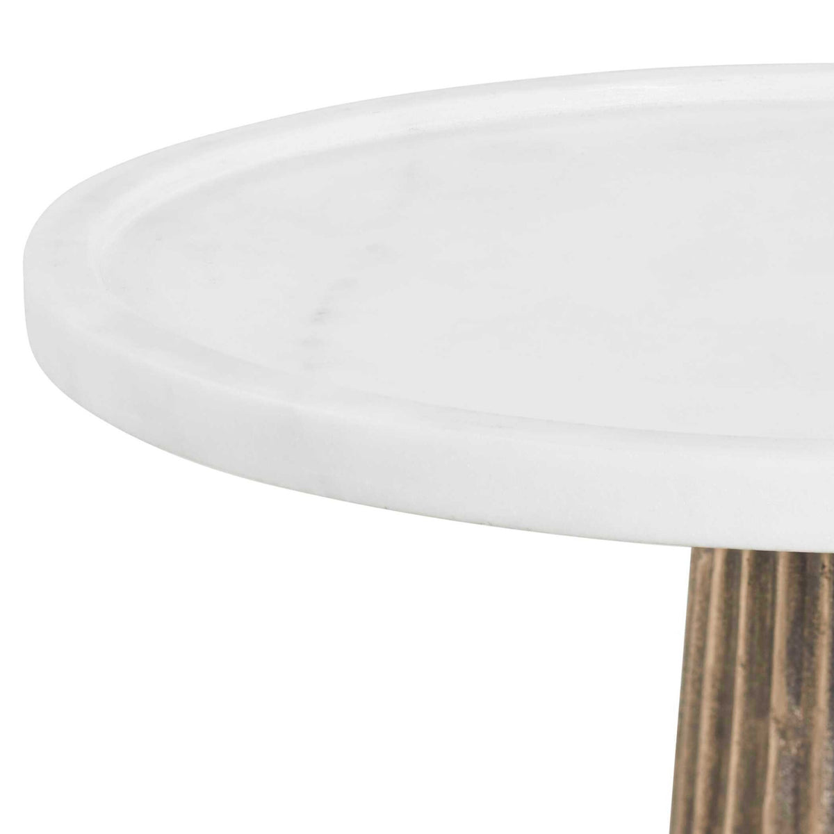 Juniper Fluted Marble Top Side Table Keiichi
