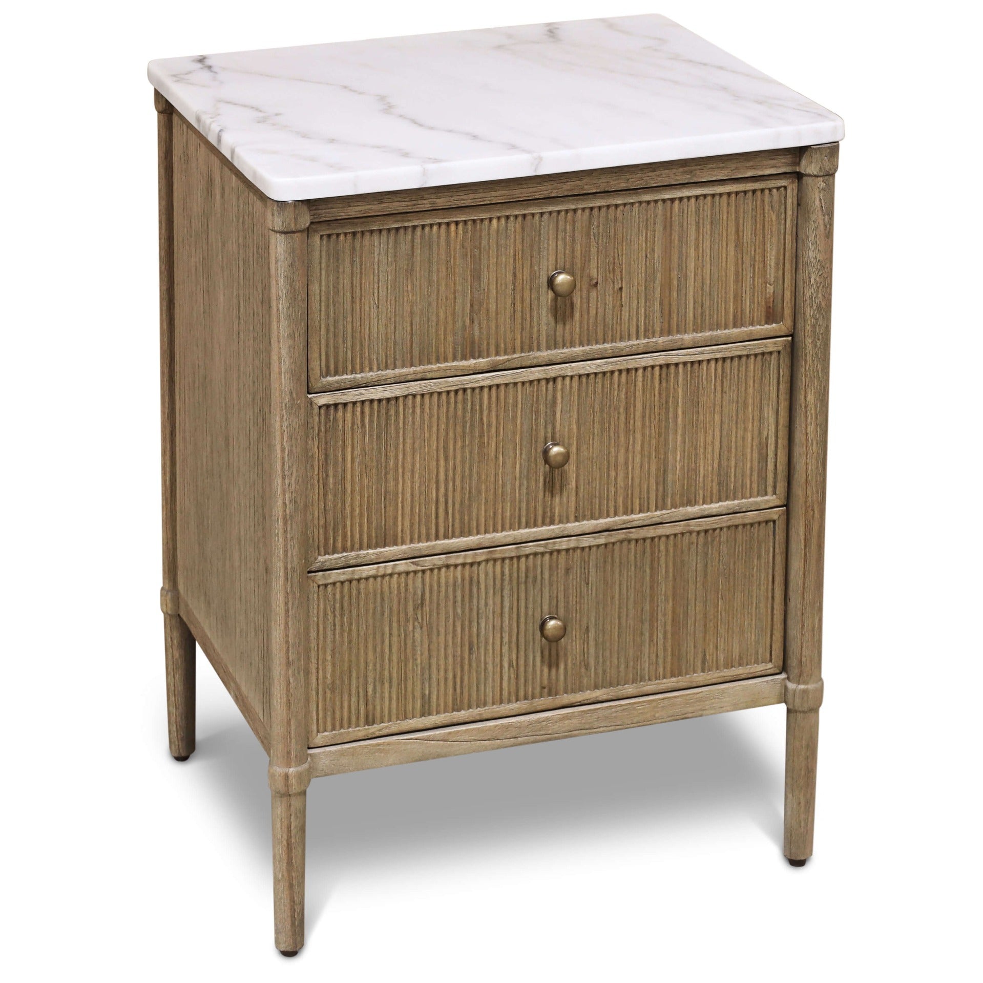 Highgrove Bedside Table with Marble Top by Keiichi