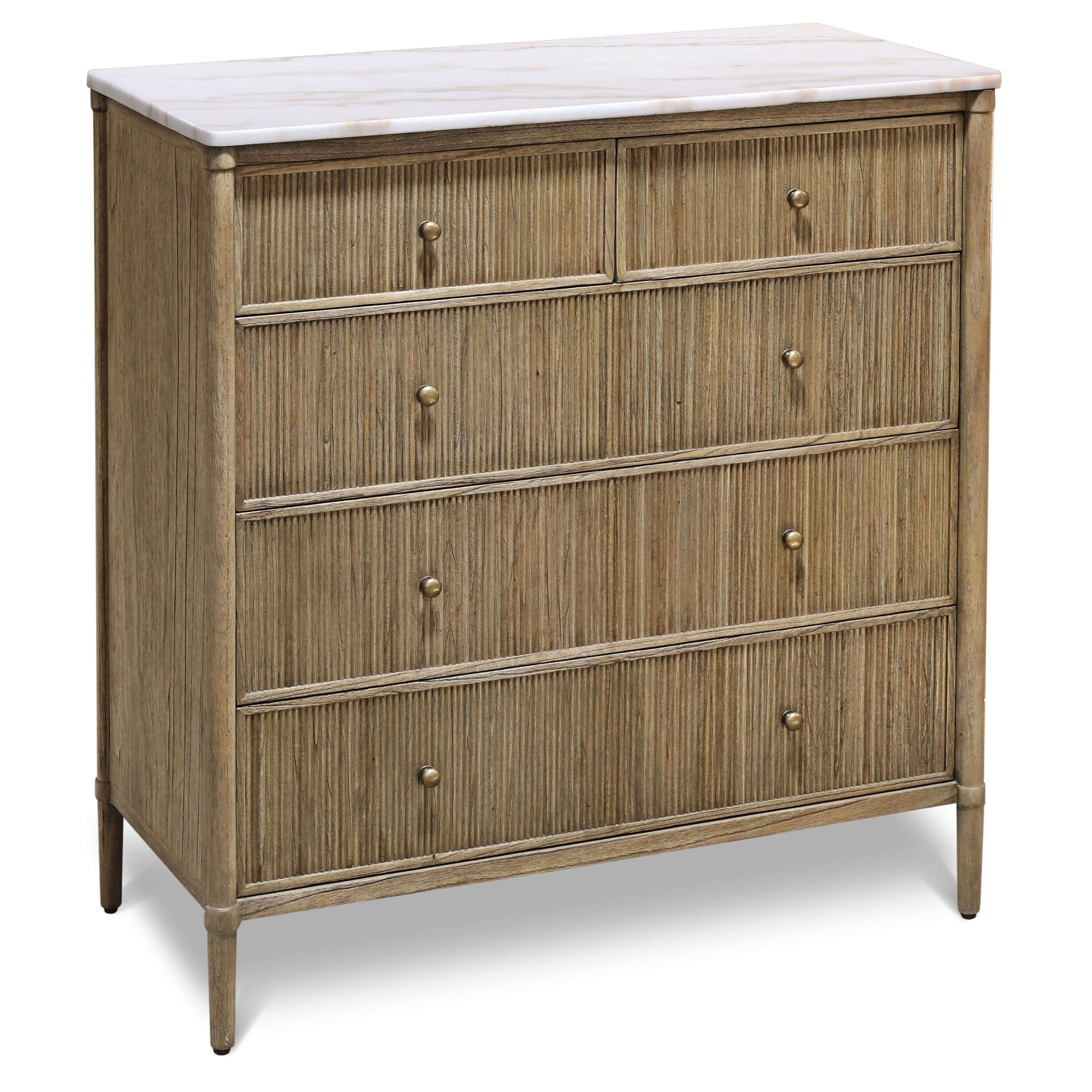 Highgrove 5 Drawer Chest of Drawers with Marble Top by Keiichi